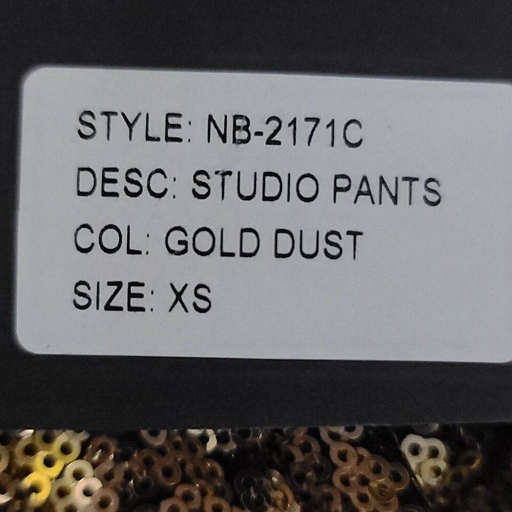 Free People Neon Blonde Studio Pants Flare Sequin Sz XS Ombre Black Gold NWT - Picture 4 of 8